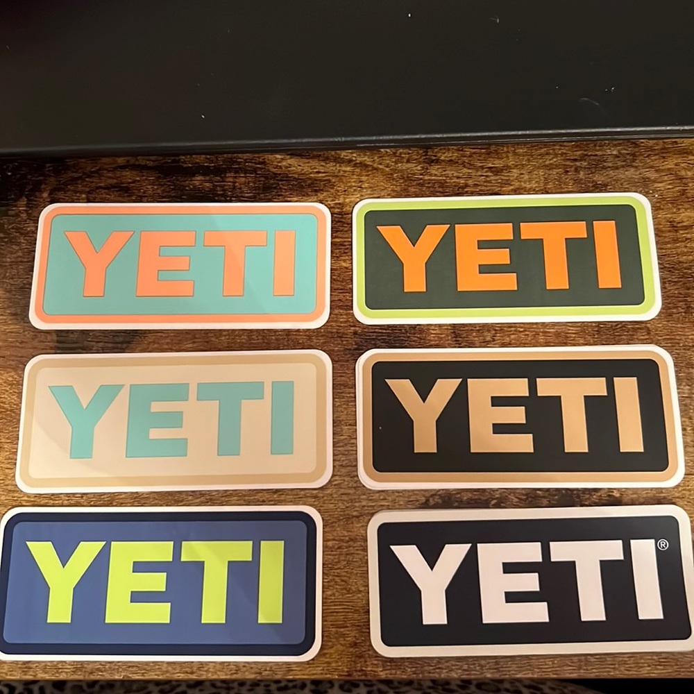 Set of 6 YETI Stickers